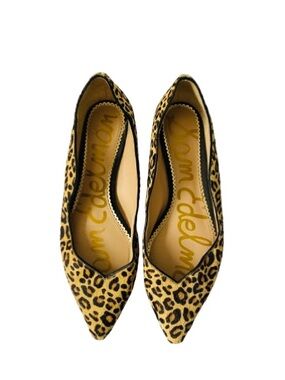 Sam Edelman Leopard-Print Pointed Toe Flats - Tan & Black Size 9.5